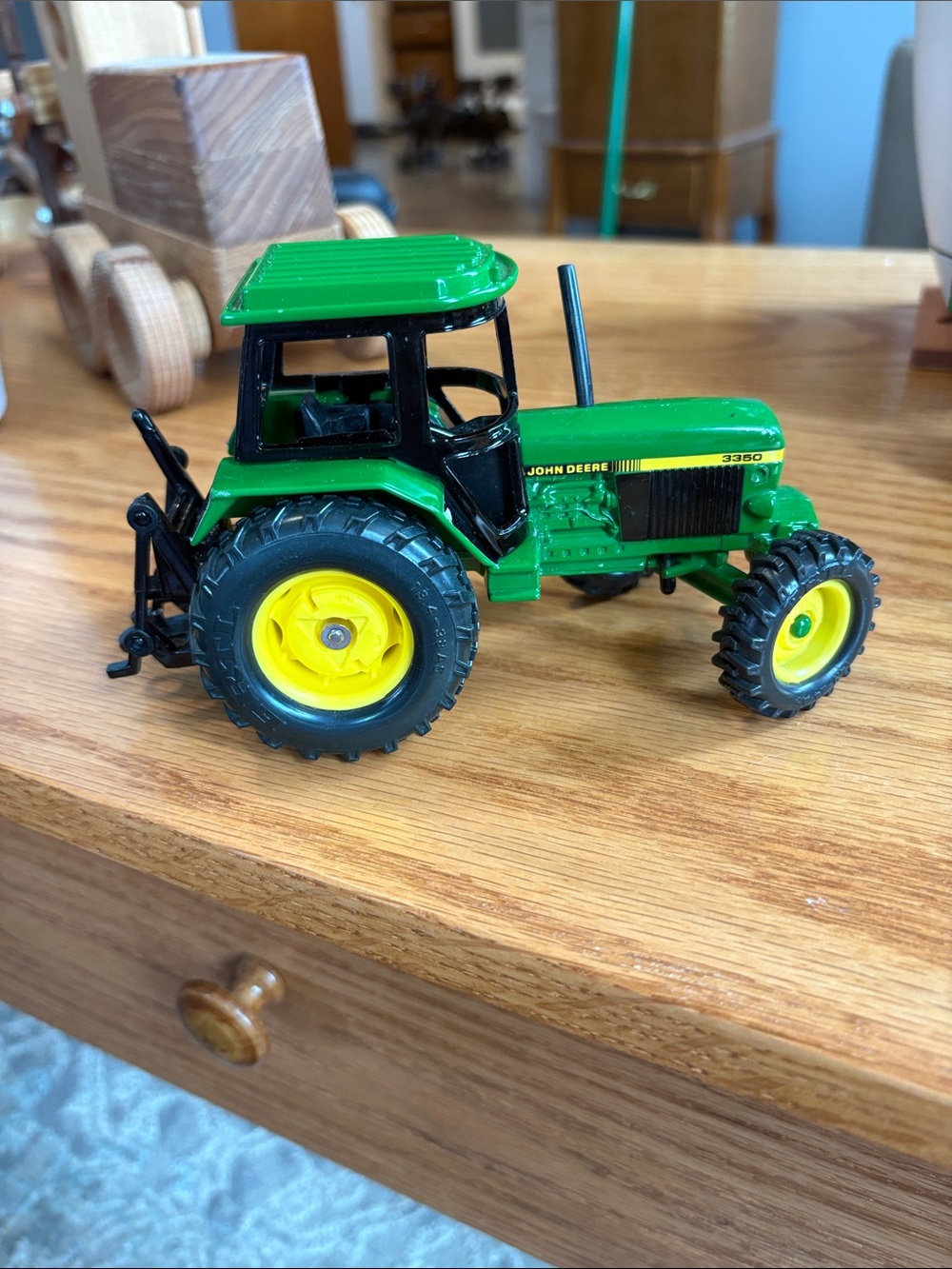 John Deere Green & Yellow 3350 Toy Tractor - Die-Cast Farm Vehicle